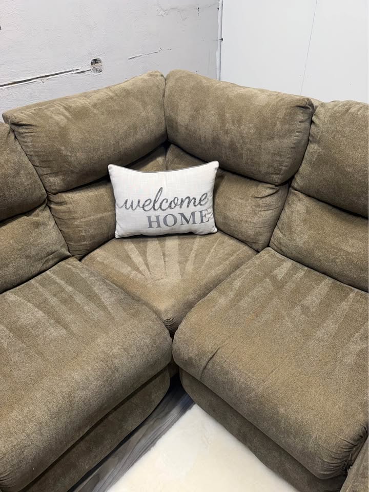 Brown Reclining Sectional Couch