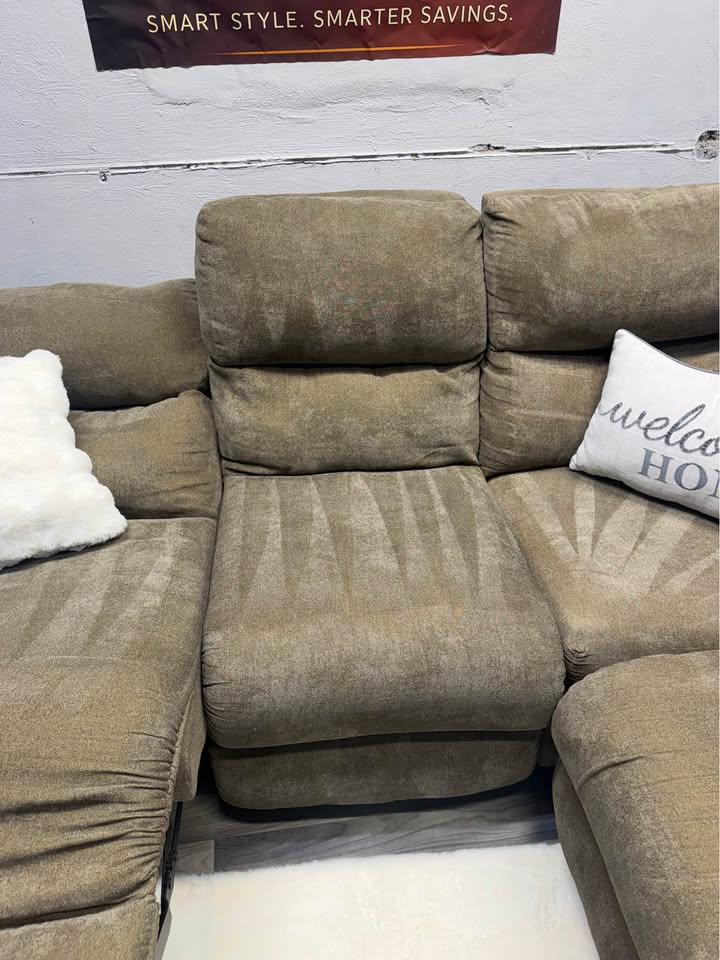 Brown Reclining Sectional Couch
