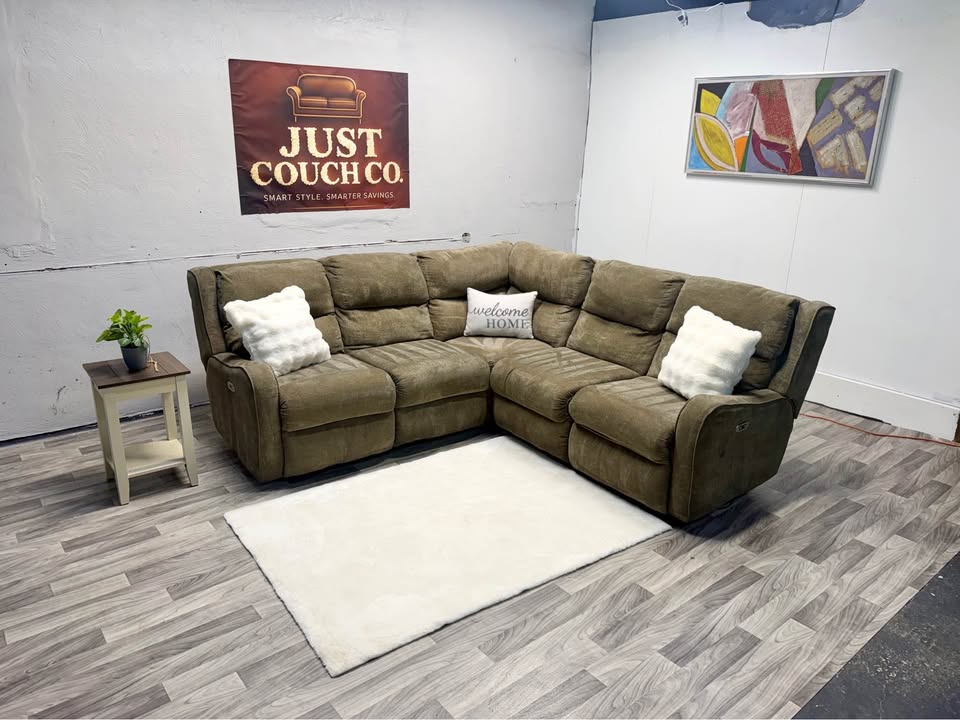 Brown Reclining Sectional Couch