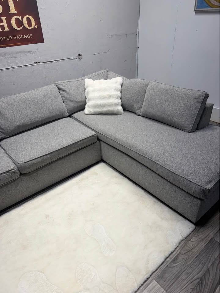 West Elm Harris 2 Piece Sectional Couch With Pullout Bed