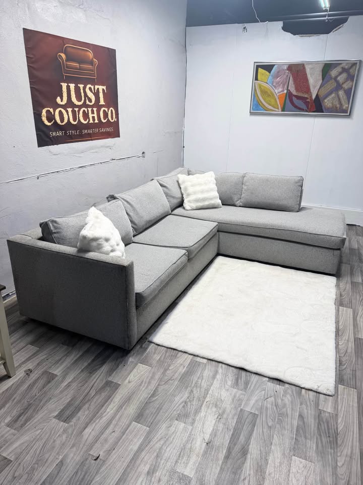 West Elm Harris 2 Piece Sectional Couch With Pullout Bed