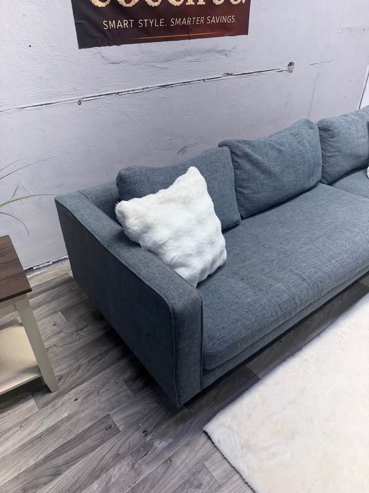 Article 2 Piece Blue Sectional Couch