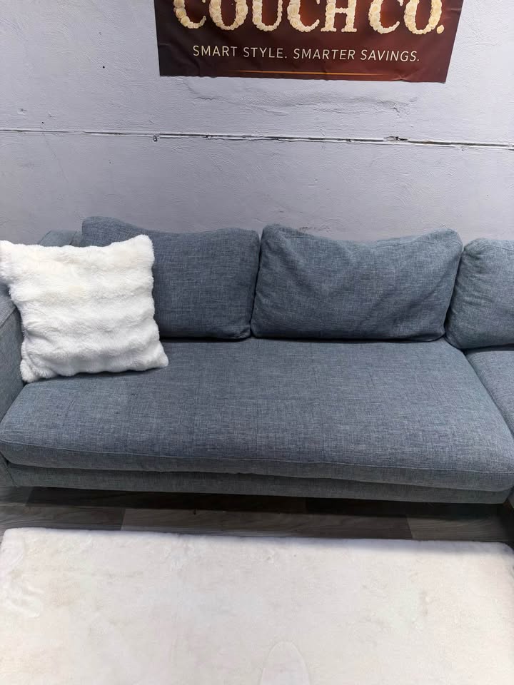 Article 2 Piece Blue Sectional Couch