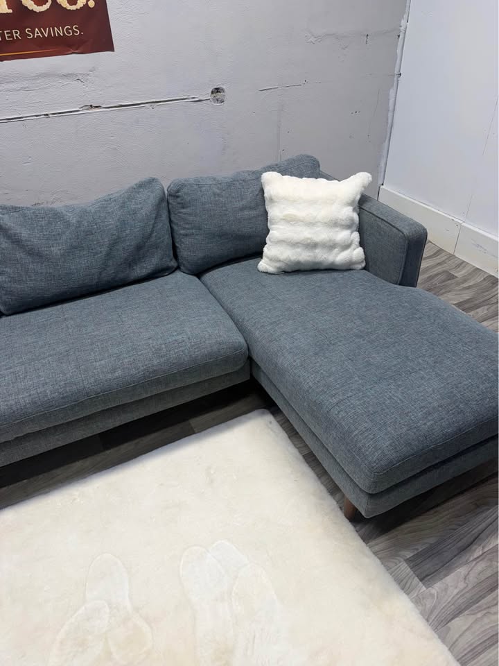 Article 2 Piece Blue Sectional Couch