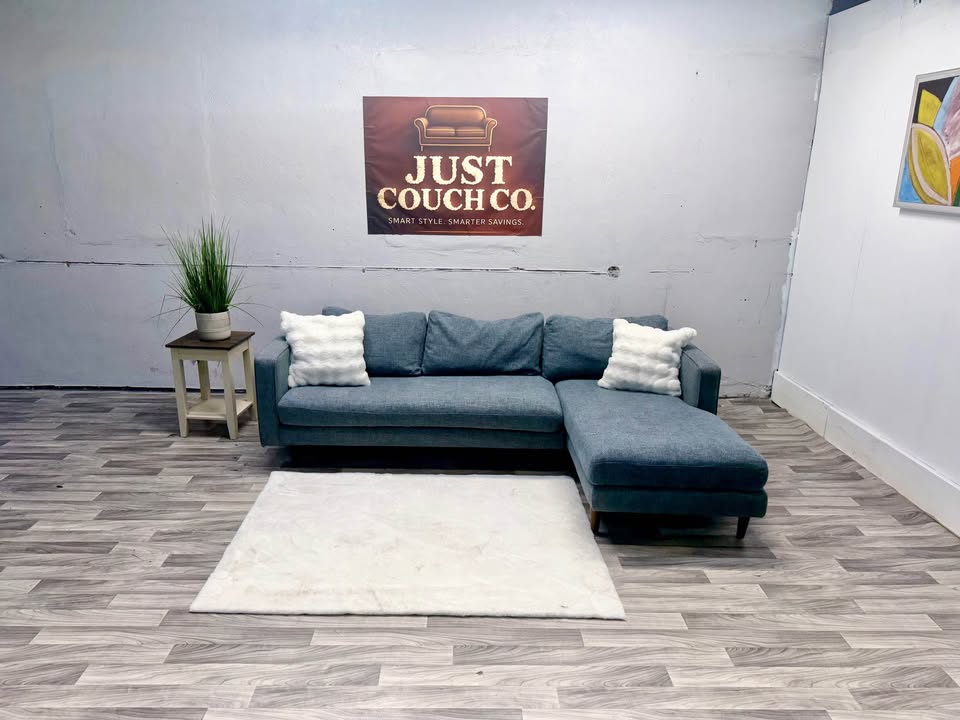 Article 2 Piece Blue Sectional Couch
