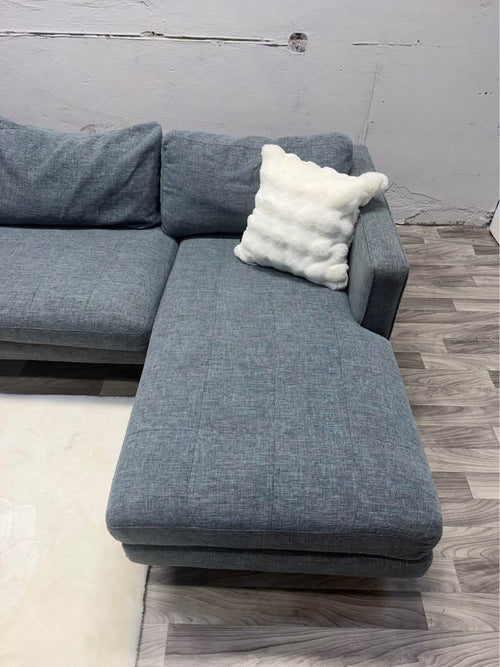 Article 2 Piece Blue Sectional Couch