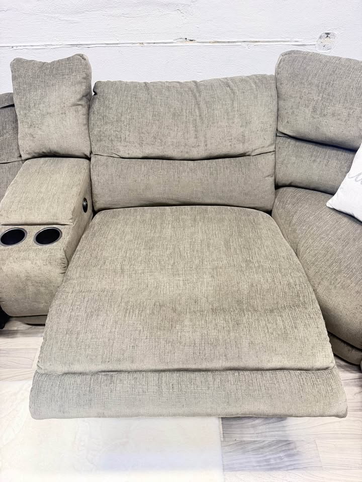 Ashley Furniture Brown Modular Power Reclining Sectional Couch