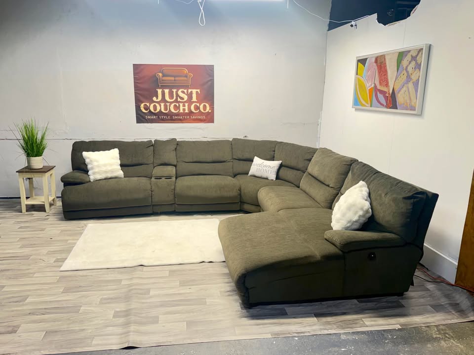 Ashley Furniture Brown Modular Power Reclining Sectional Couch