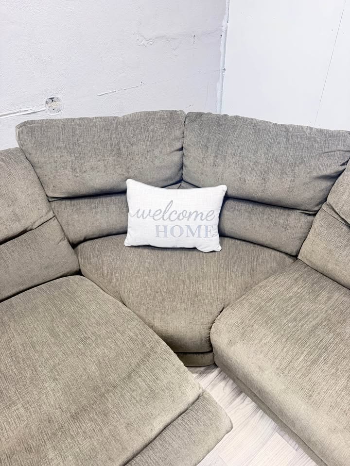 Ashley Furniture Brown Modular Power Reclining Sectional Couch