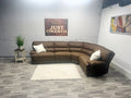 Raymour & Flanigan Brown Manual Reclining Sectional Couch