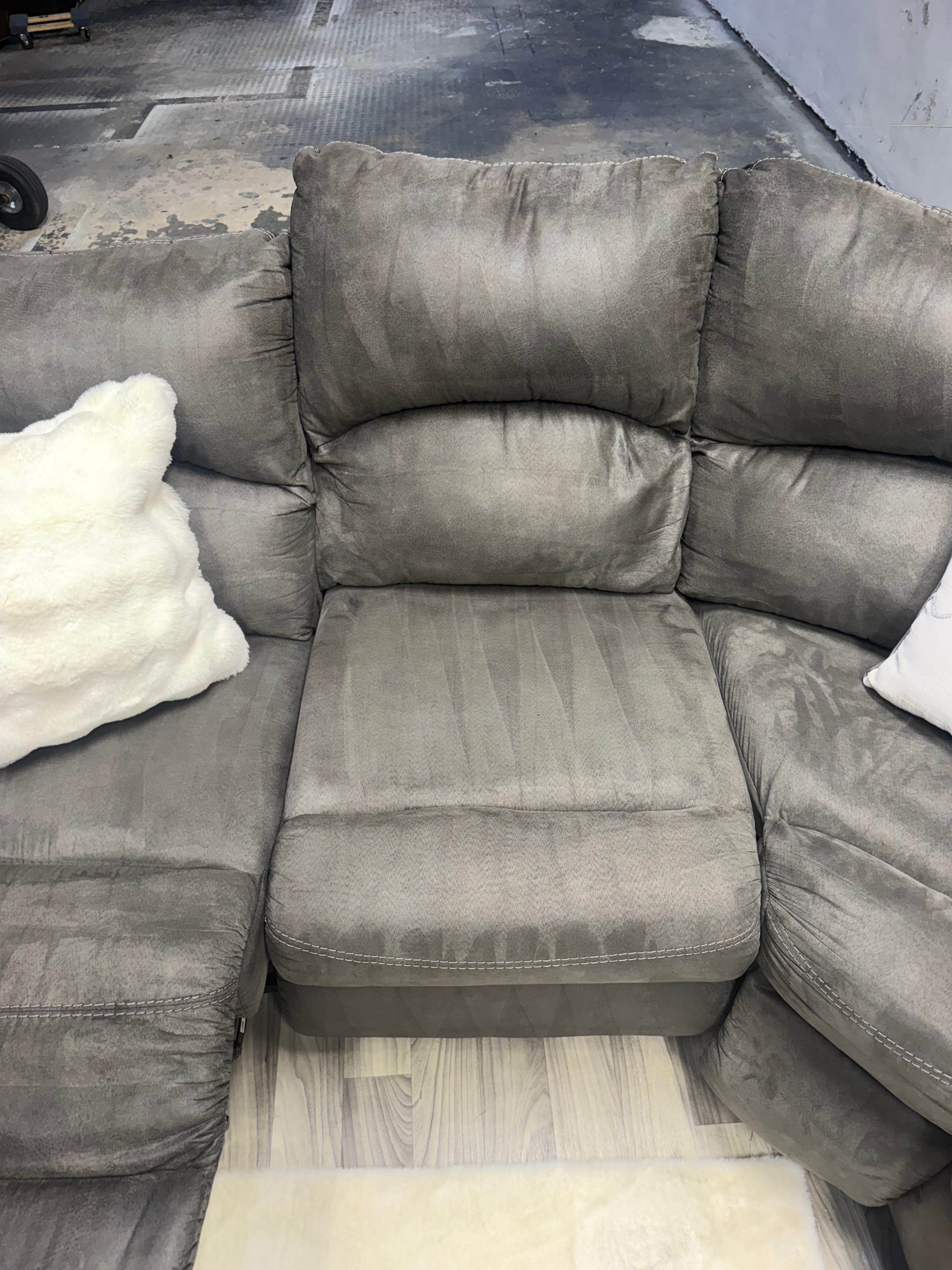 Ashley Furniture Tamboo Gray Reclining Sectional Couch