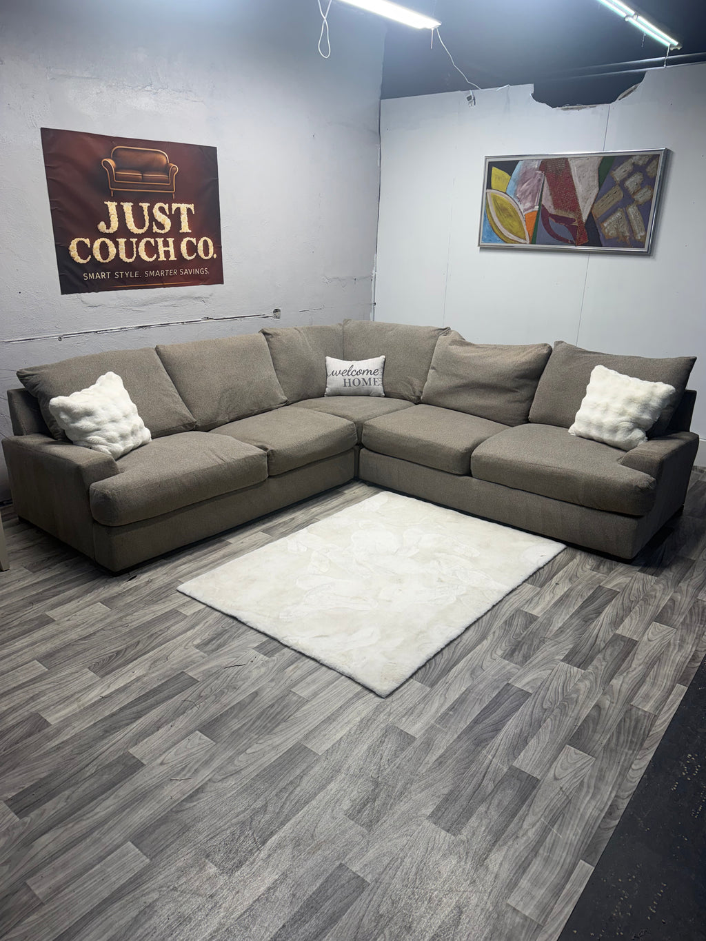 Broyhill Gray 3 Piece Sectional Couuch