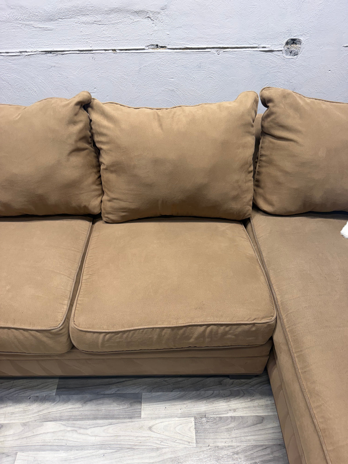 Raymour & Flanigan Tan 4 Piece Sectional Couch