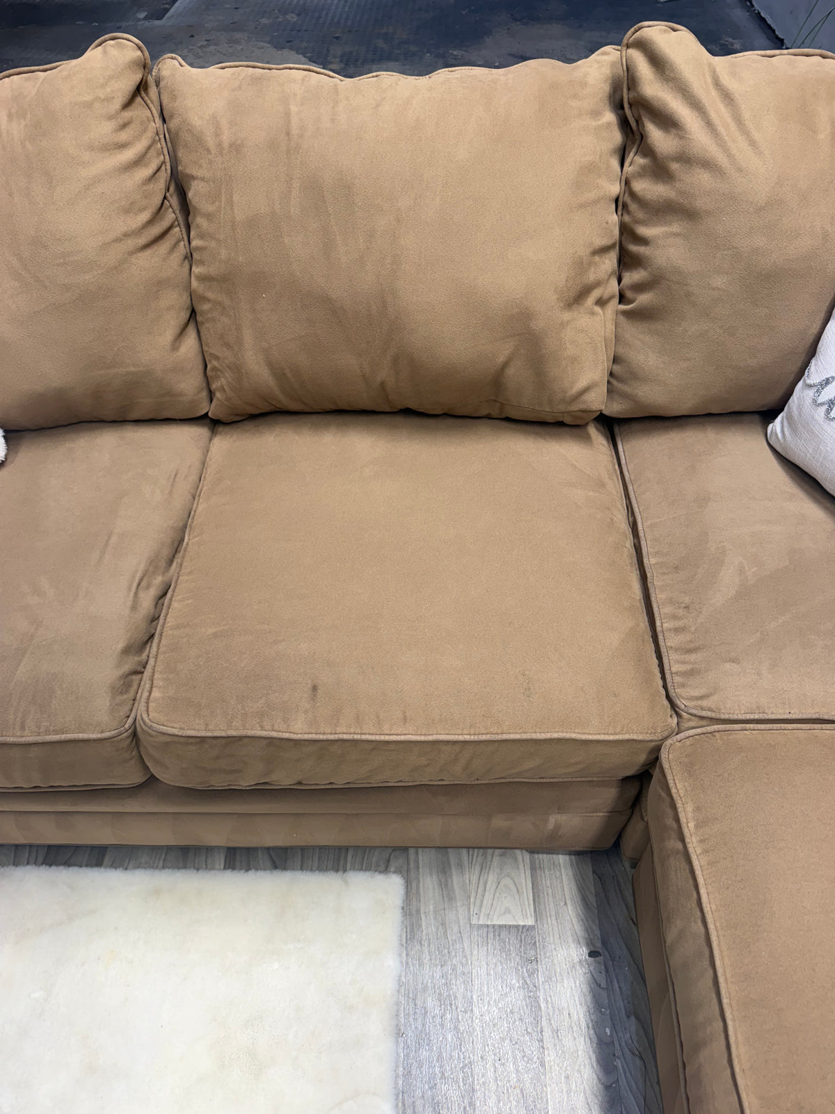 Raymour & Flanigan Tan 4 Piece Sectional Couch