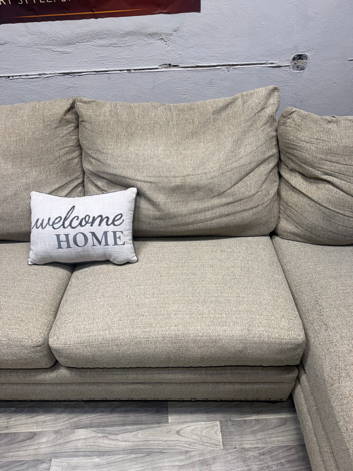 Bobs Furniture Beige 4 Piece Sectional Couch