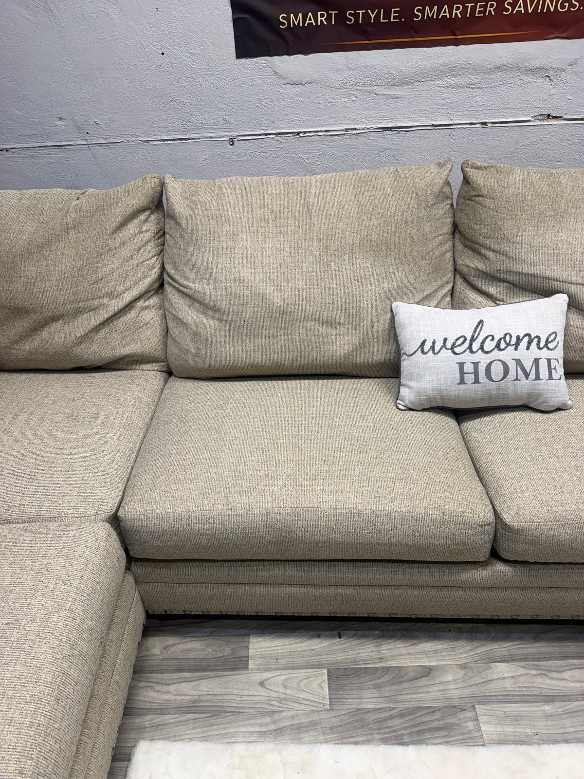 Bobs Furniture Beige 4 Piece Sectional Couch