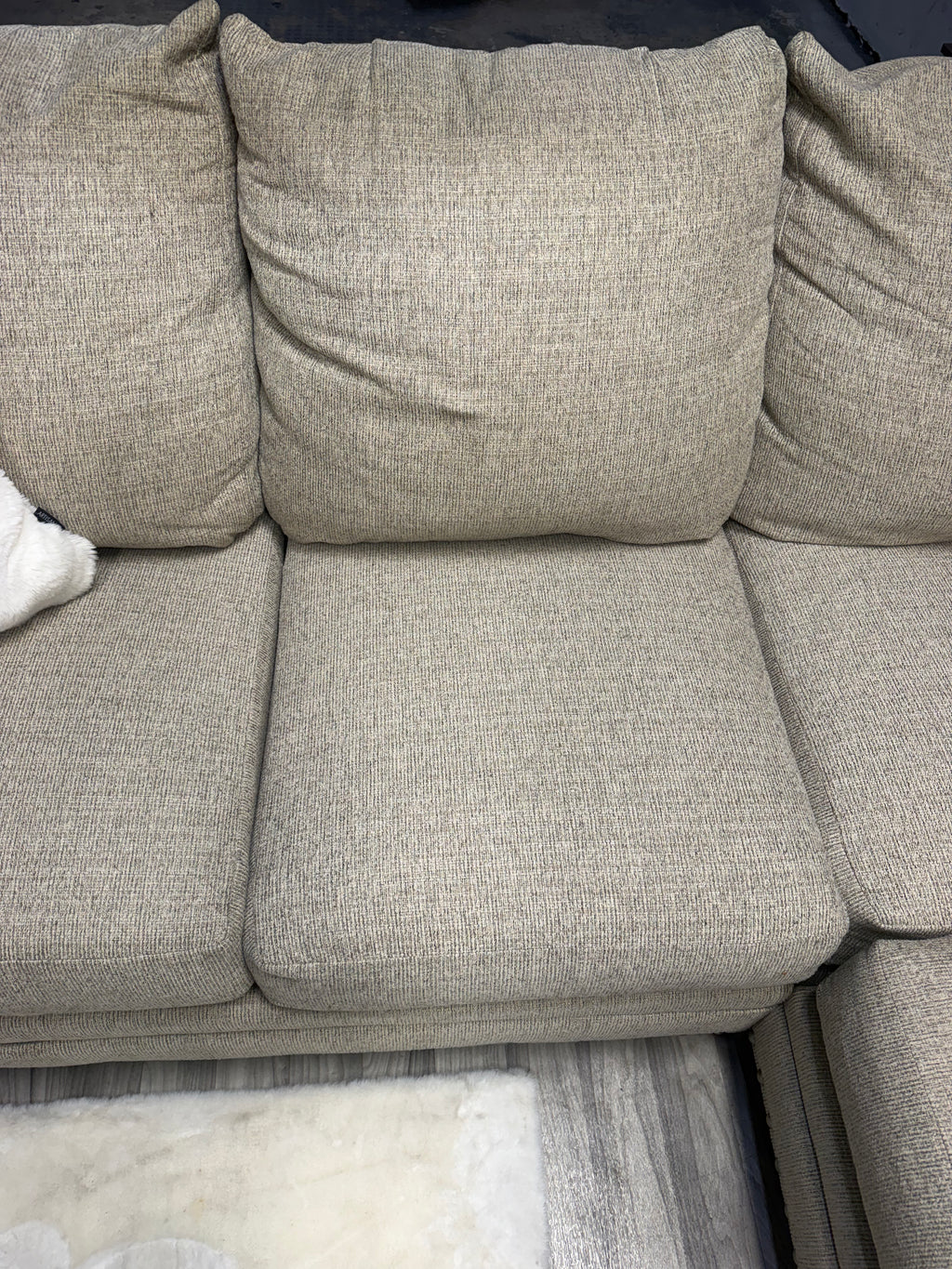 Bobs Furniture Beige 4 Piece Sectional Couch