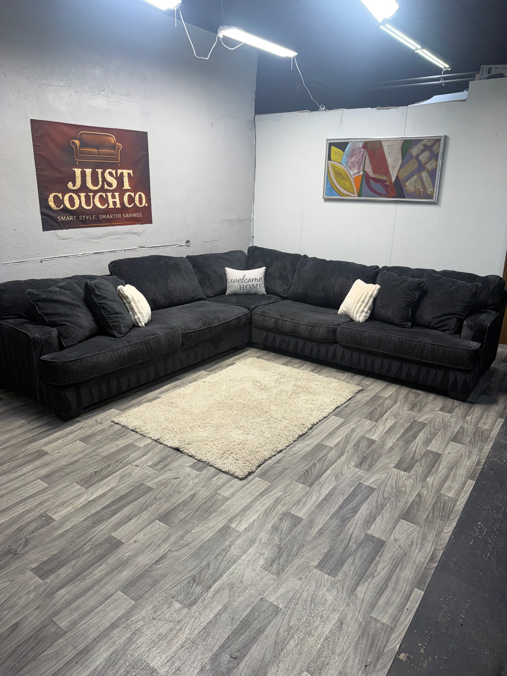 Ashley Furniture Rawcliffe Black Sectional Couch