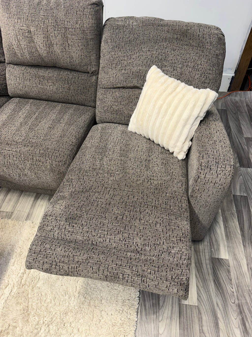 Ashley Furniture Gray Power Reclining Sectional Couch With Massage And Heat