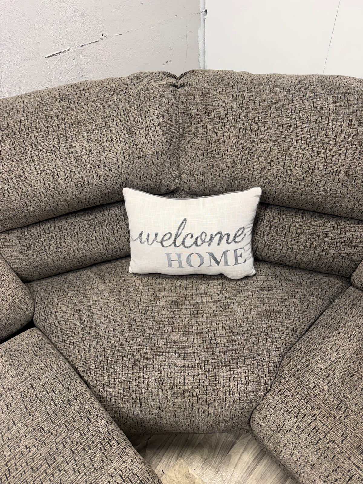 Ashley Furniture Gray Power Reclining Sectional Couch With Massage And Heat