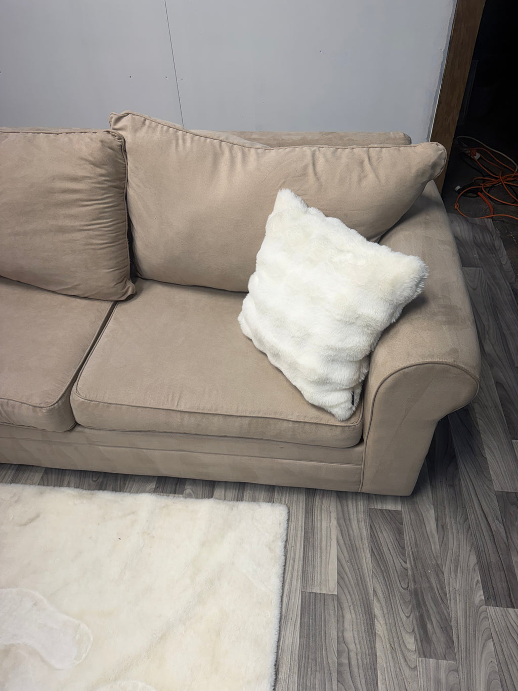 Bobs Furniture Tan 3 Piece Sectional Couch