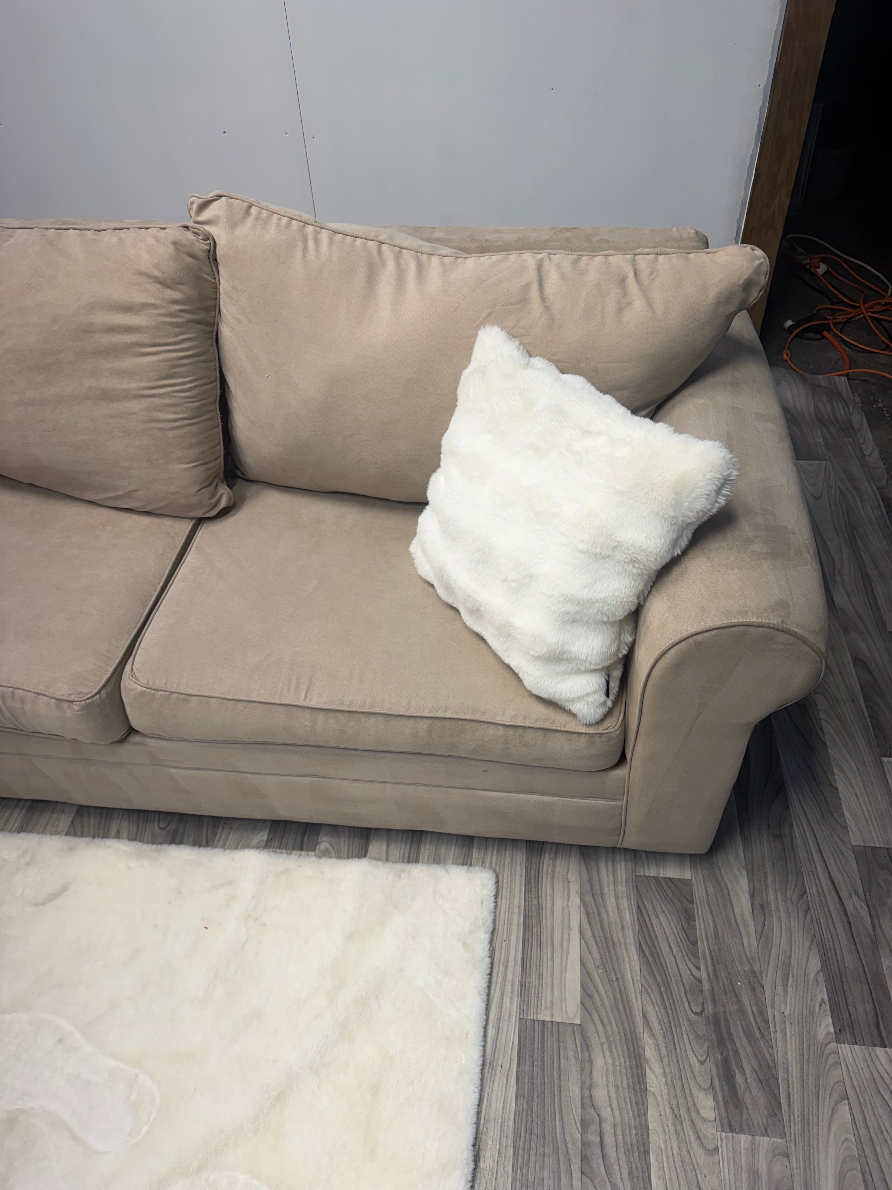 Bobs Furniture Tan 3 Piece Sectional Couch