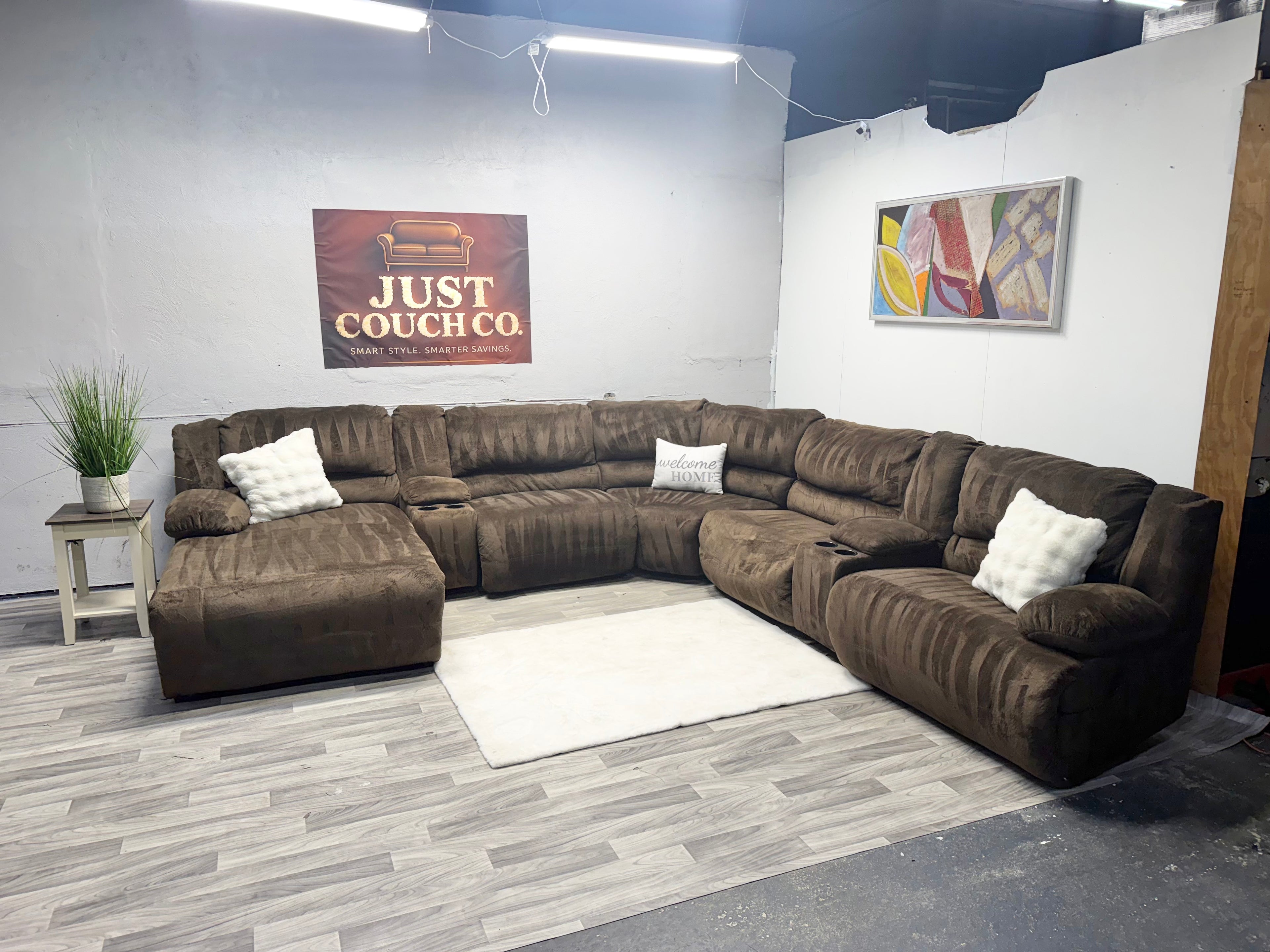 Ashley Furniture Brown Modular Reclining Couch