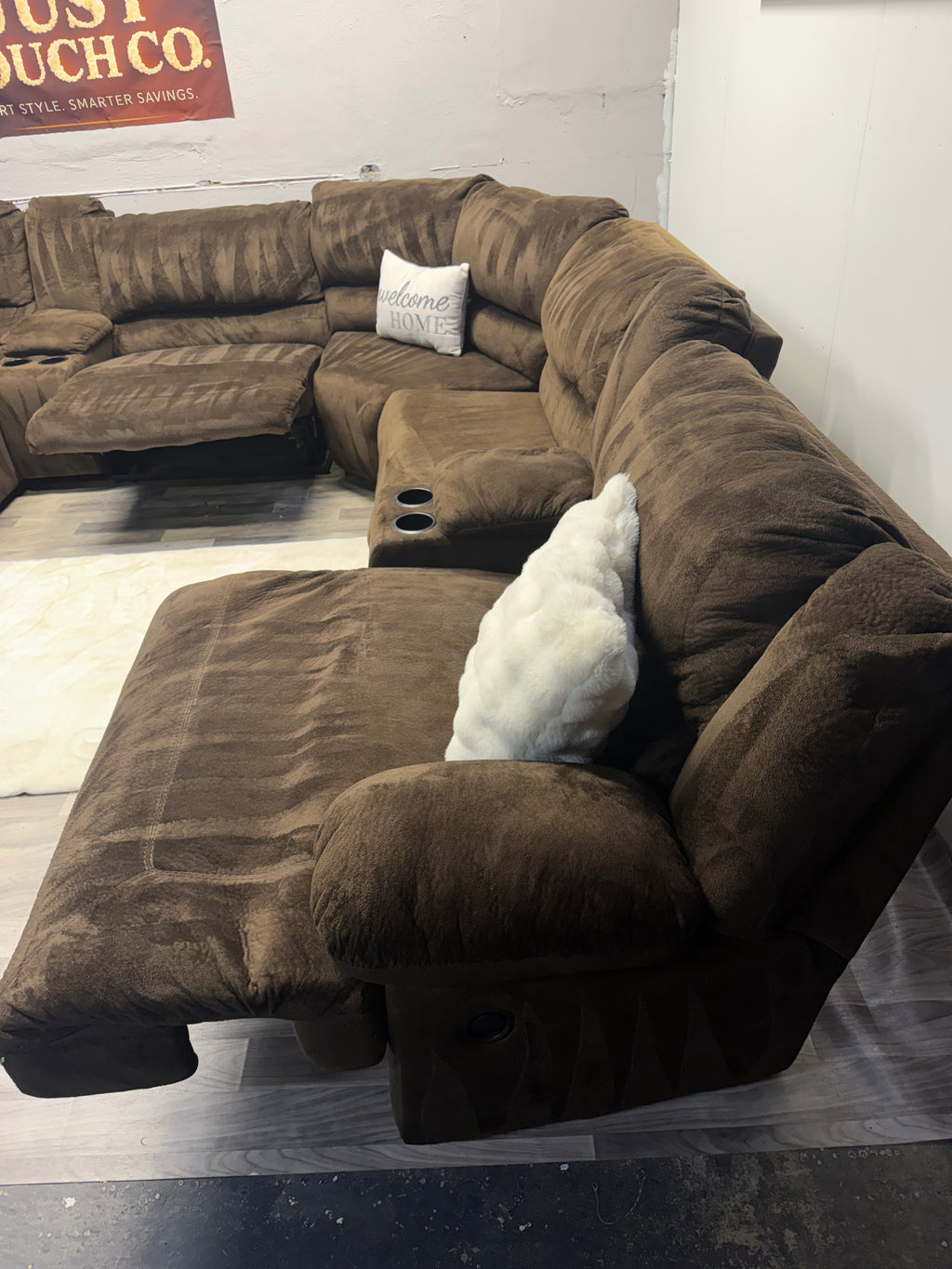 Ashley Furniture Brown Modular Reclining Couch