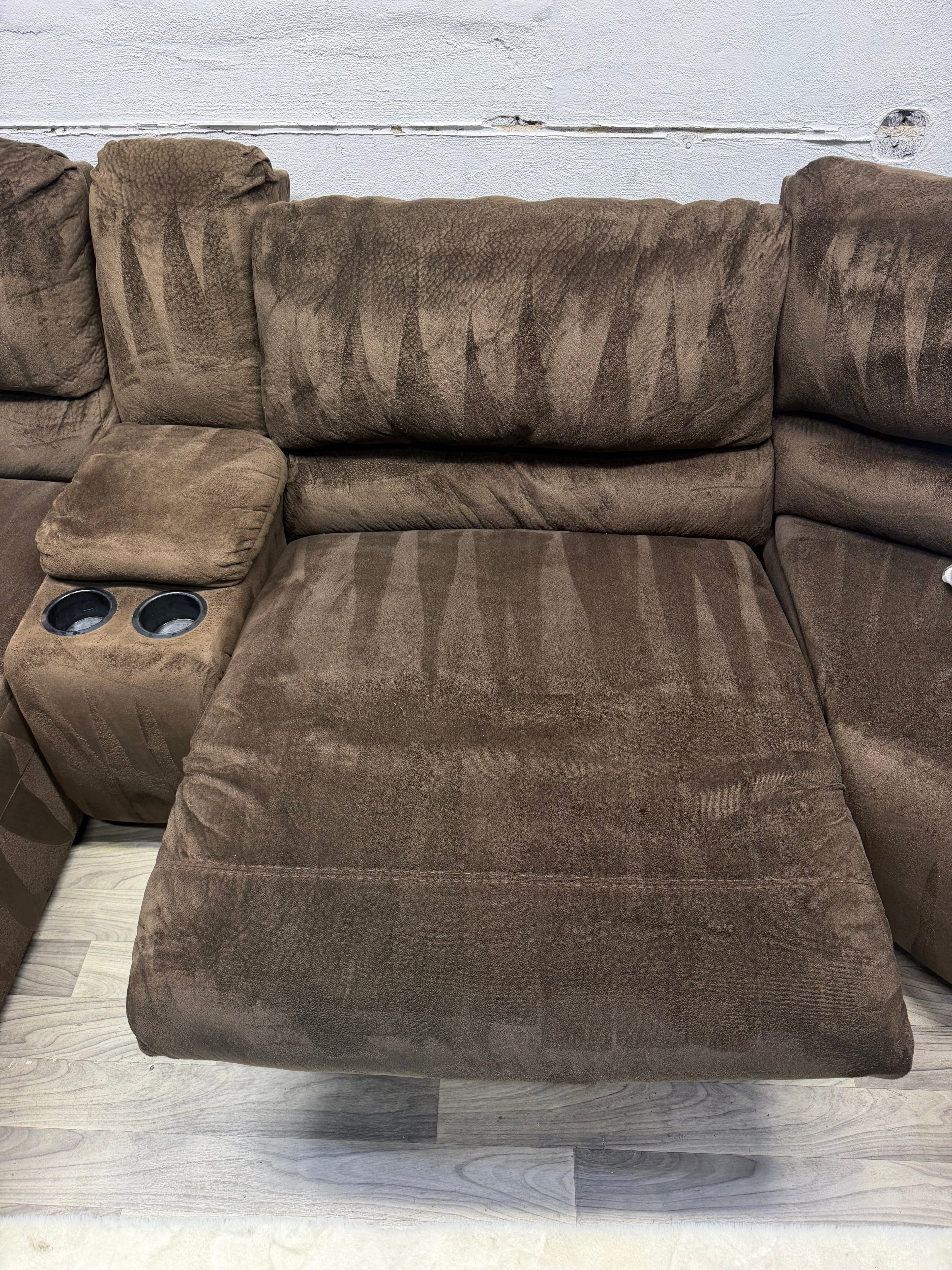 Ashley Furniture Brown Modular Reclining Couch