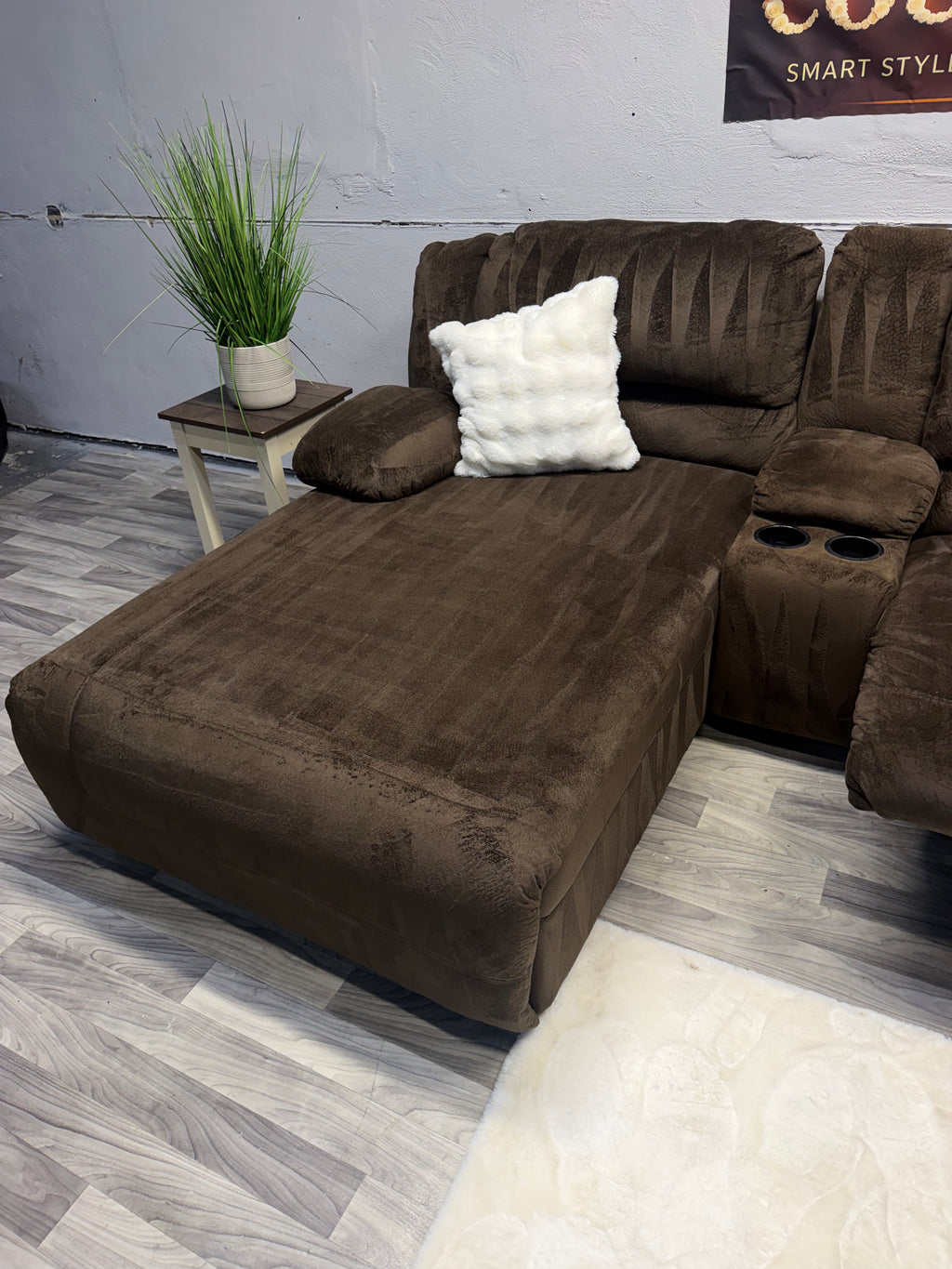 Ashley Furniture Brown Modular Reclining Couch