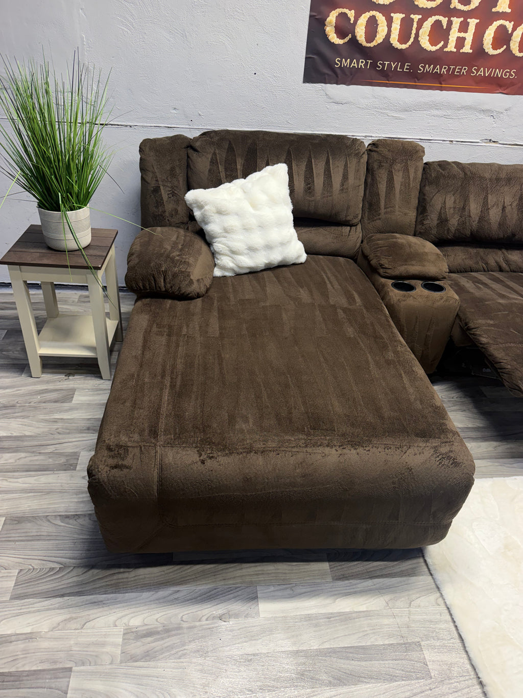 Ashley Furniture Brown Modular Reclining Couch