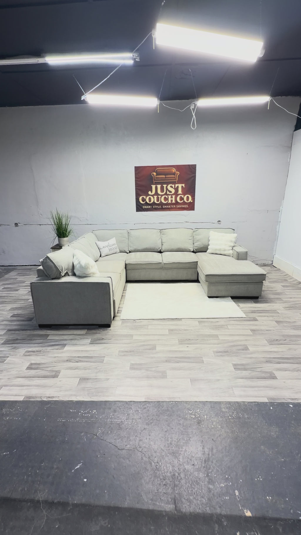 Bobs Furniture Gray 4 Piece Sectional Couch With Storage And Pullout Bed
