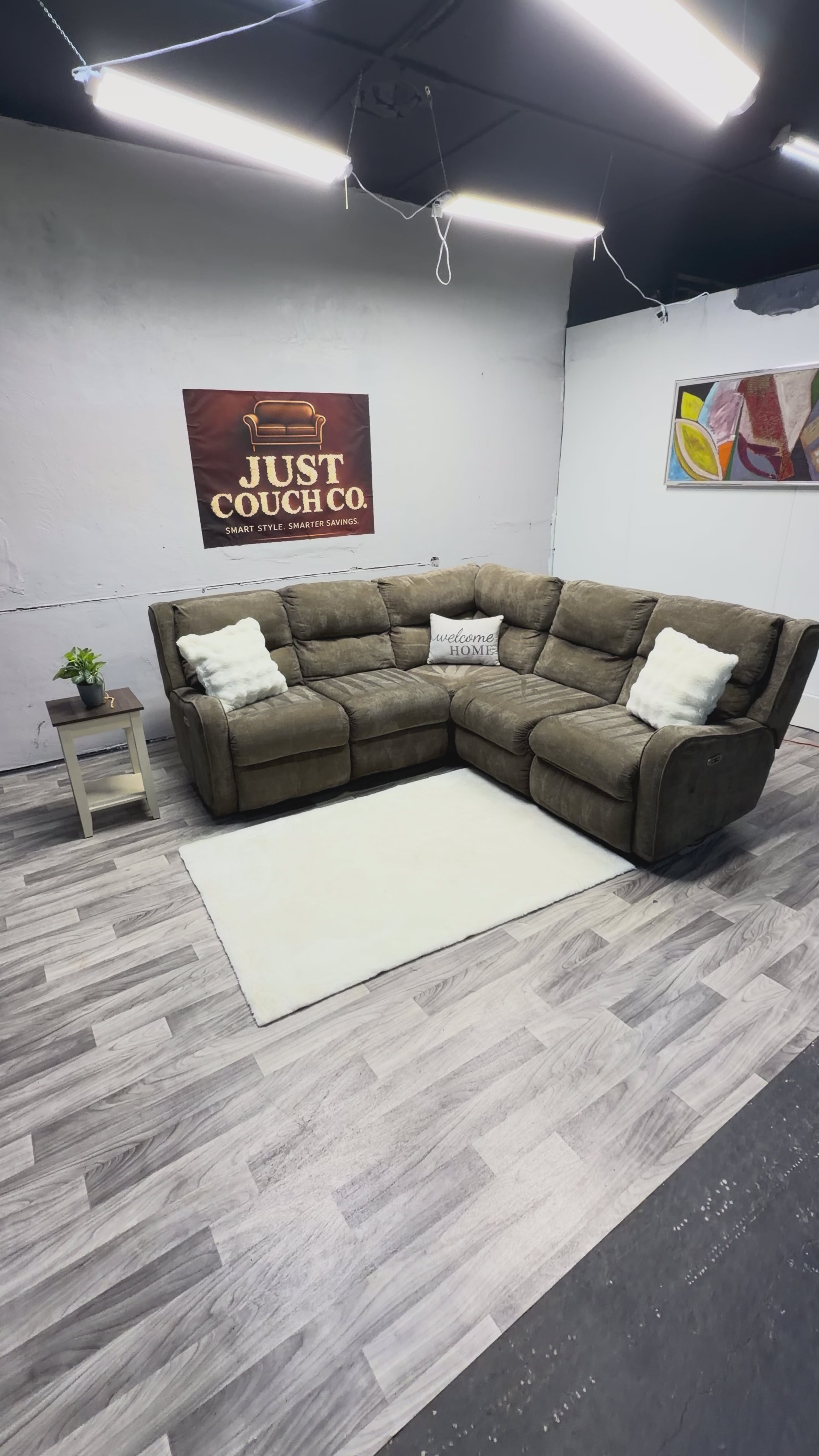 Brown Reclining Sectional Couch