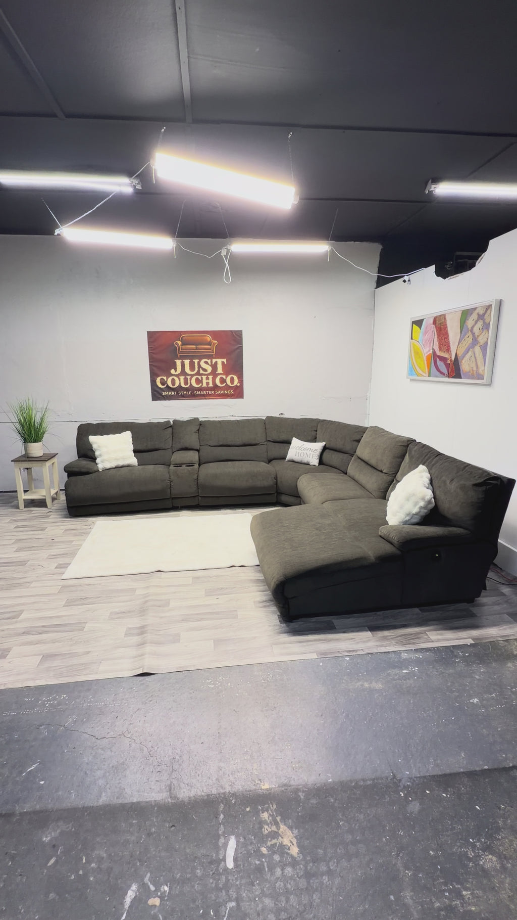Ashley Furniture Brown Modular Power Reclining Sectional Couch