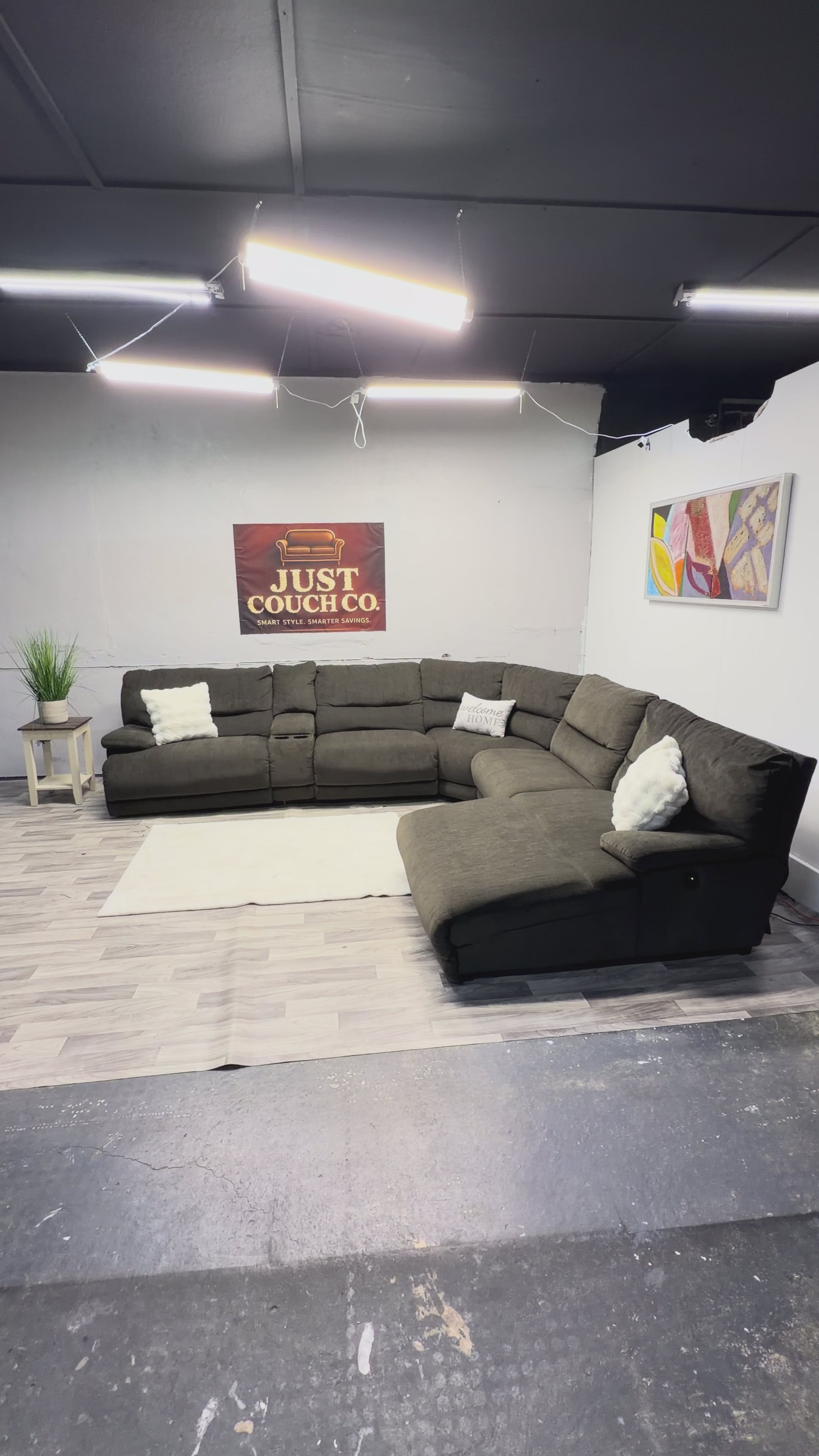 Ashley Furniture Brown Modular Power Reclining Sectional Couch