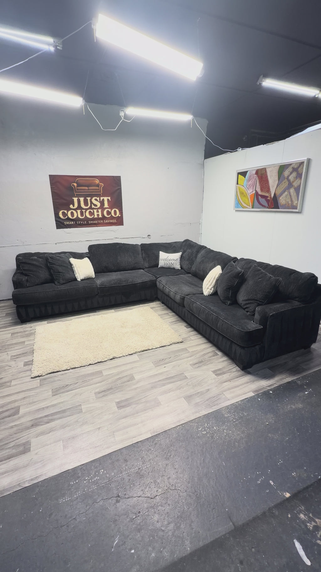 Ashley Furniture Rawcliffe Black Sectional Couch