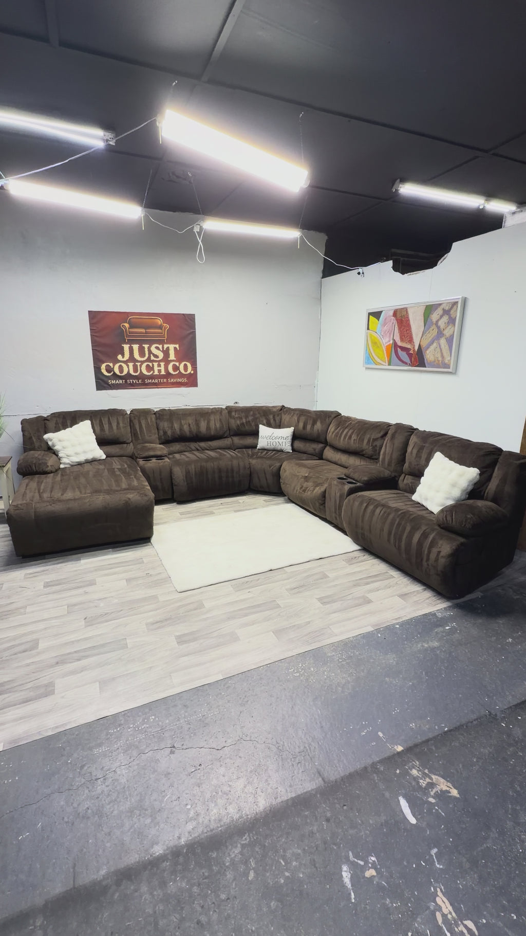 Ashley Furniture Brown Modular Reclining Couch