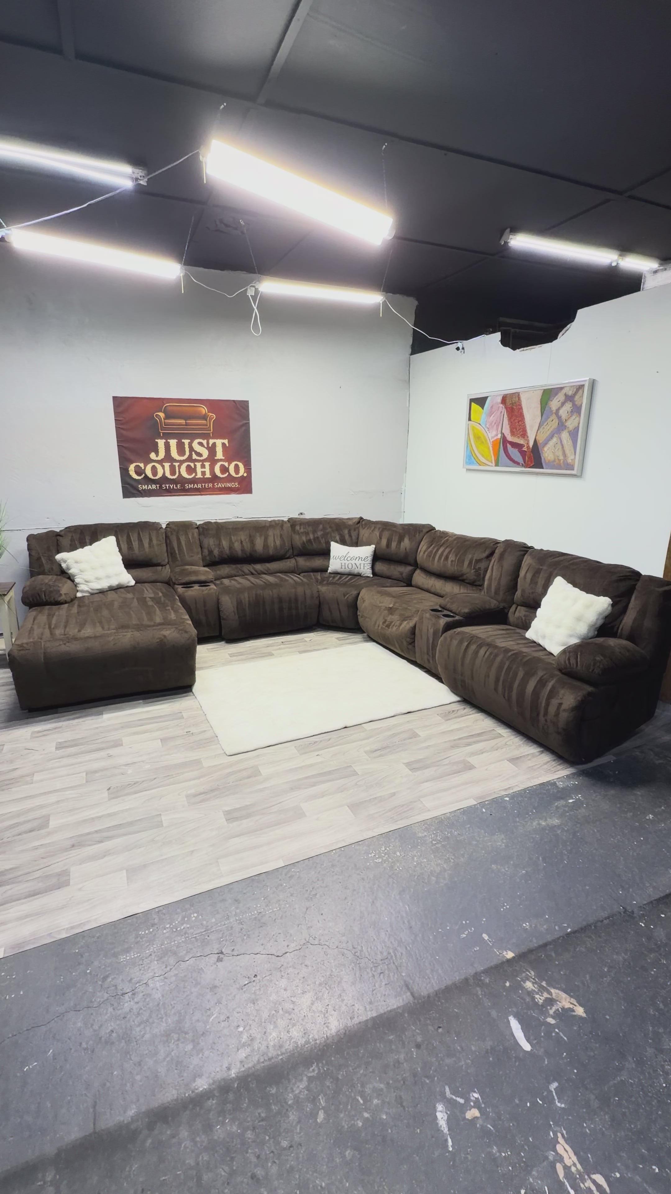 Ashley Furniture Brown Modular Reclining Couch