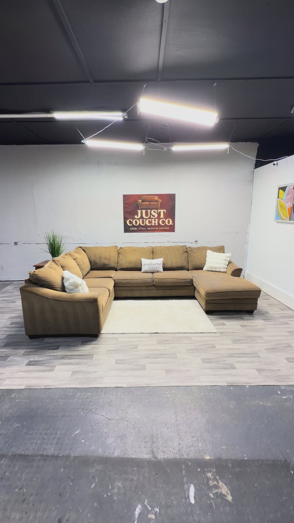 Ashley Furniture Tan 3 Piece Sectional Couch