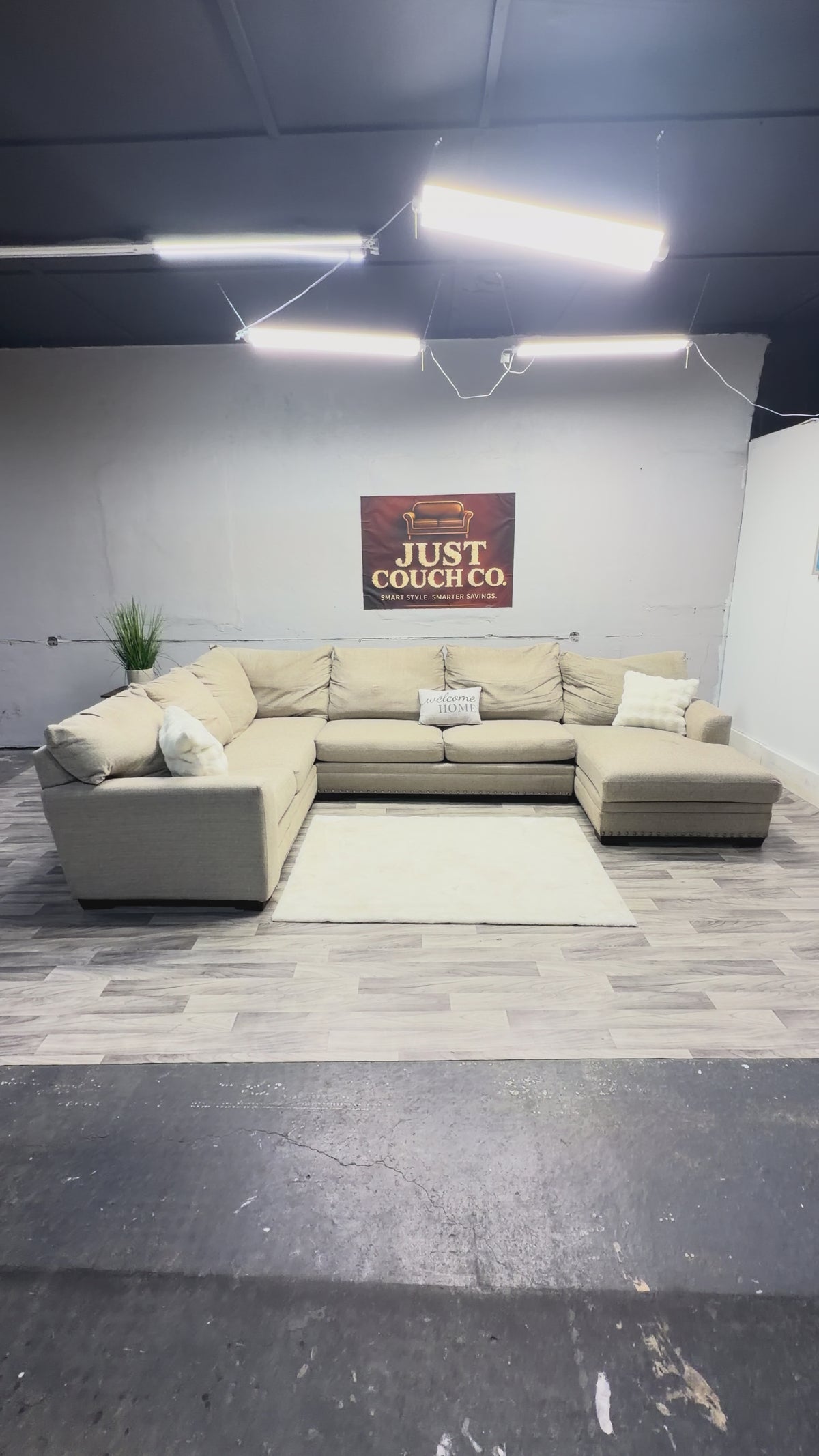 Bobs Furniture Beige 4 Piece Sectional Couch